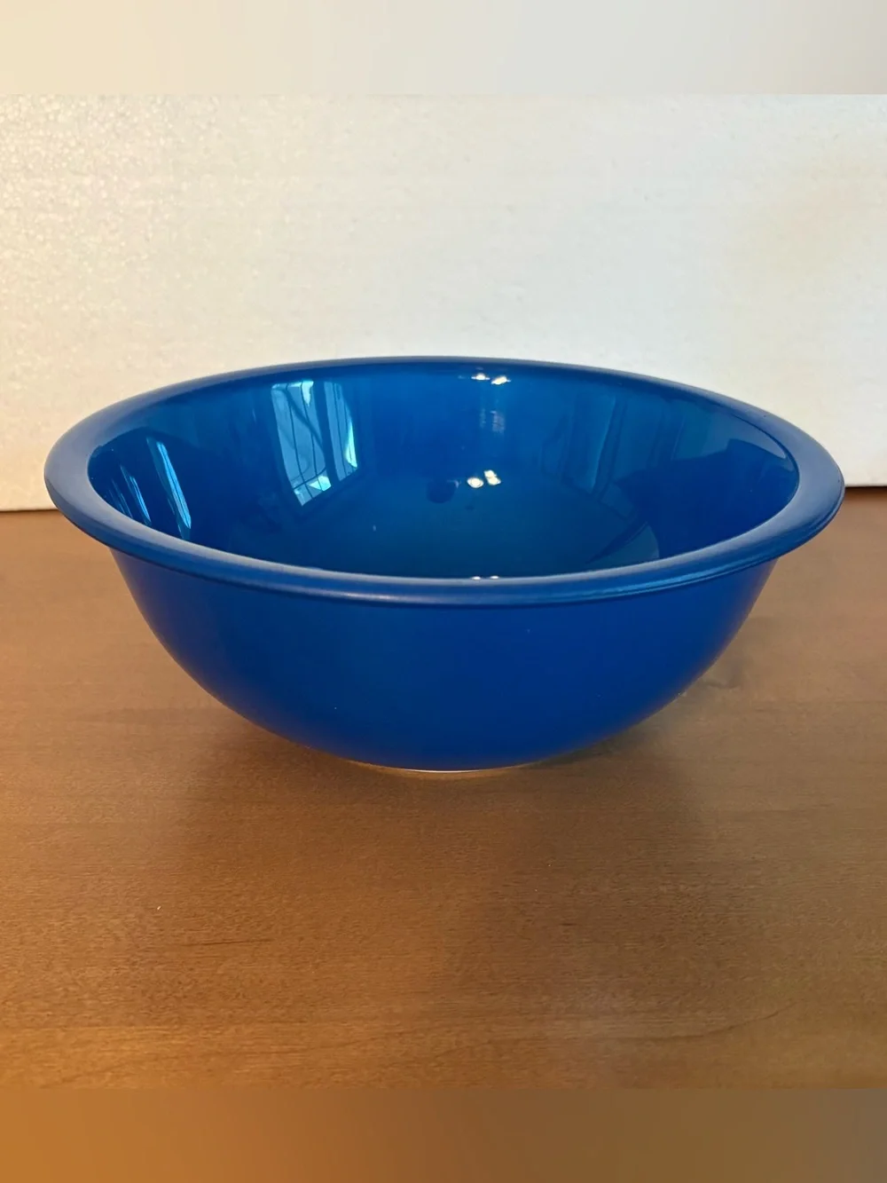 Vintage Corning USA Cobalt Blue Clear Bottom Mixing Bowl 10” 2.5 L Vibrant